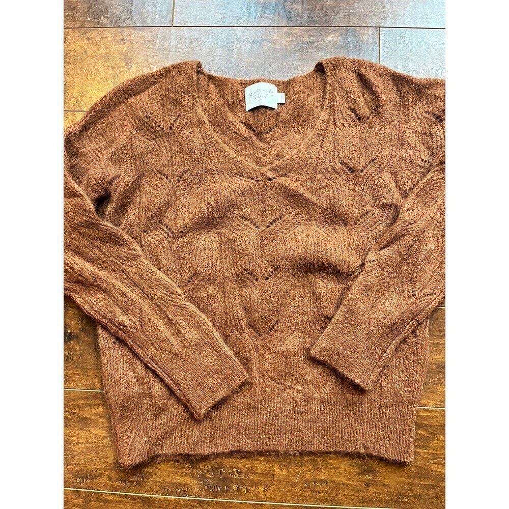La Petite Maille French Paris Mohair Blend Casual Design Sweater Womens Size M/L